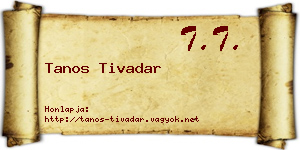 Tanos Tivadar névjegykártya