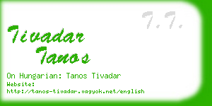 tivadar tanos business card